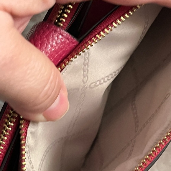 Michael Kors Burgundy Adele Leather wristlet Wallet - Picture 7 of 12